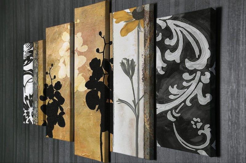 Dekorativ Canvastavla 5-Delar 70x20 cm - Flerfärgad - Inredning & dekor - Tavlor & konst - Canvastavla