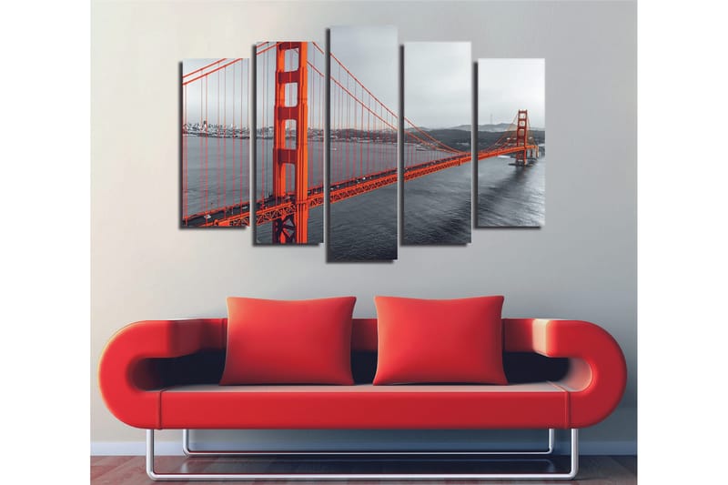 Dekorativ Canvastavla 5-Delar 70x20 cm - Flerfärgad - Inredning & dekor - Tavlor & konst - Canvastavla