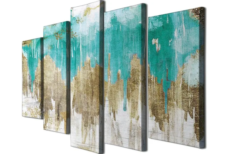 Dekorativ Canvastavla 5-Delar 70x20 cm - Flerfärgad - Inredning & dekor - Tavlor & konst - Canvastavla