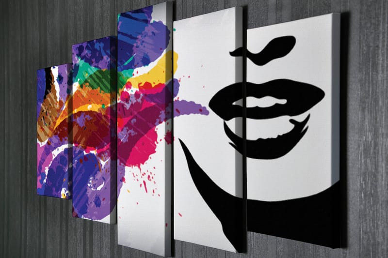 Dekorativ Canvastavla 5-Delar 70x20 cm - Flerfärgad - Inredning & dekor - Tavlor & konst - Canvastavla