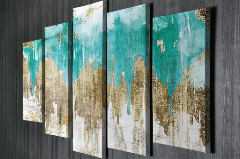 Dekorativ Canvastavla 5-Delar 70x20 cm - Flerfärgad - Inredning & dekor - Tavlor & konst - Canvastavla