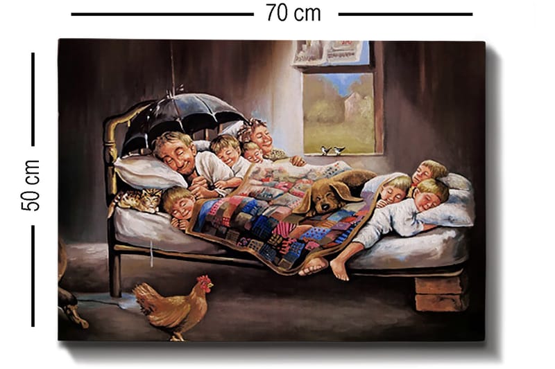 Dekorativ Canvastavla 50x70 cm - Flerfärgad - Inredning & dekor - Tavlor & konst - Canvastavla