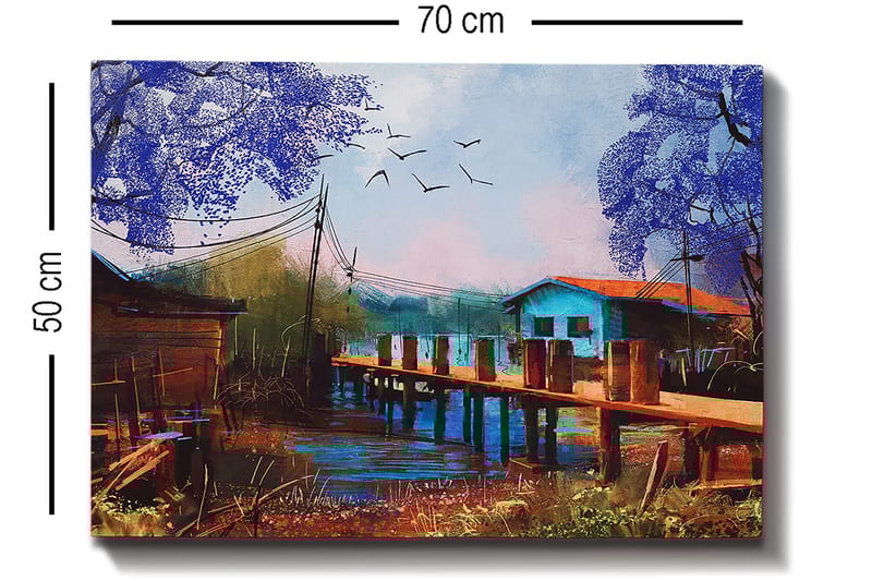 Dekorativ Canvastavla 50x70 cm - Flerfärgad - Inredning & dekor - Tavlor & konst - Canvastavla