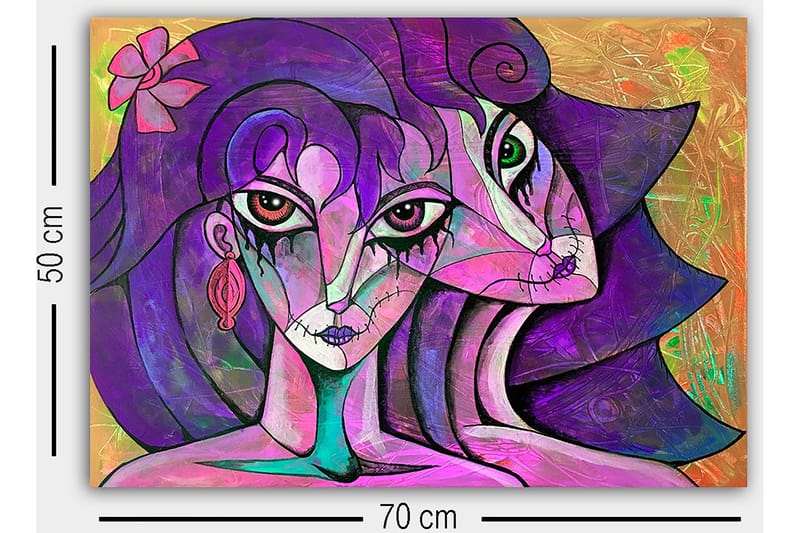 Dekorativ Canvastavla 50x70 cm - Flerfärgad - Inredning & dekor - Tavlor & konst - Canvastavla