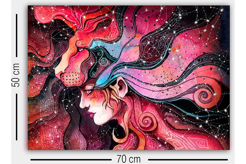 Dekorativ Canvastavla 50x70 cm - Flerfärgad - Inredning & dekor - Tavlor & konst - Canvastavla