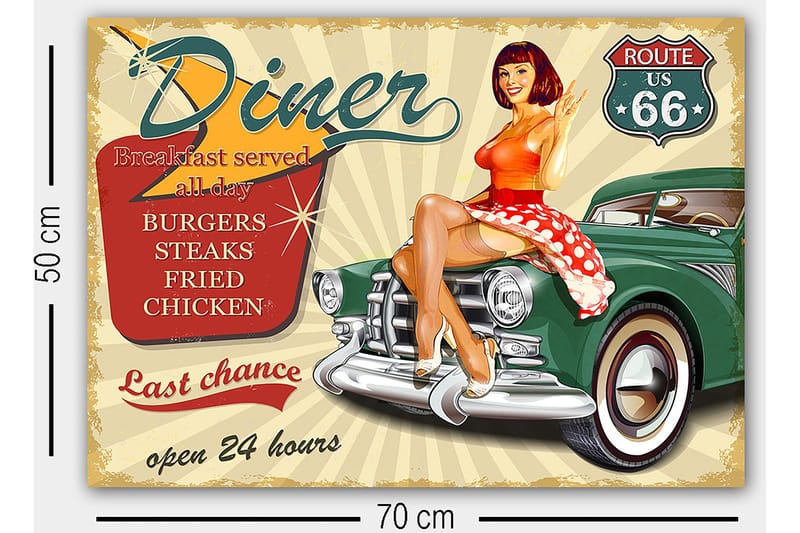 Dekorativ Canvastavla 50x70 cm - Flerfärgad - Inredning & dekor - Tavlor & konst - Canvastavla