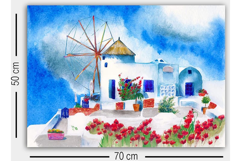 Dekorativ Canvastavla 50x70 cm - Flerfärgad - Inredning & dekor - Tavlor & konst - Canvastavla