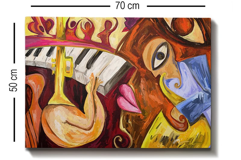 Dekorativ Canvastavla 50x70 cm - Flerfärgad - Inredning & dekor - Tavlor & konst - Canvastavla
