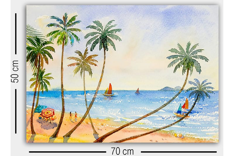 Dekorativ Canvastavla 50x70 cm - Flerfärgad - Inredning & dekor - Tavlor & konst - Canvastavla