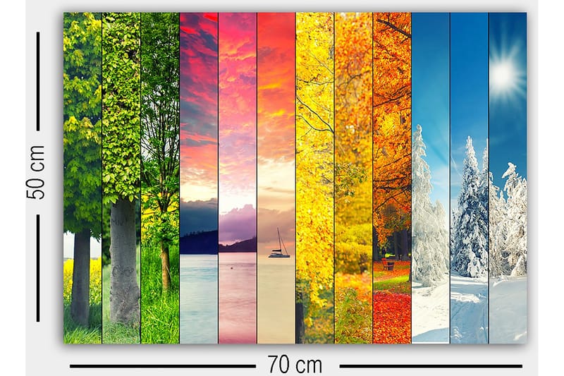 Dekorativ Canvastavla 50x70 cm - Flerfärgad - Inredning & dekor - Tavlor & konst - Canvastavla