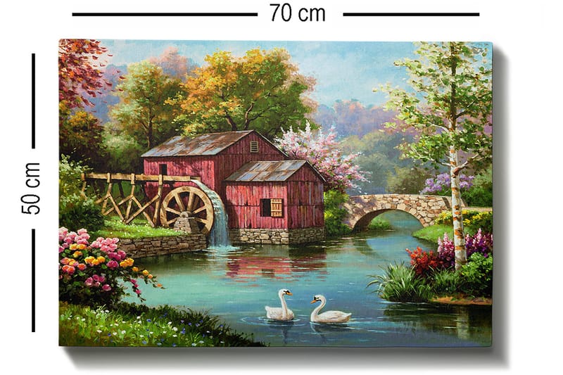 Dekorativ Canvastavla 50x70 cm - Flerfärgad - Inredning & dekor - Tavlor & konst - Canvastavla