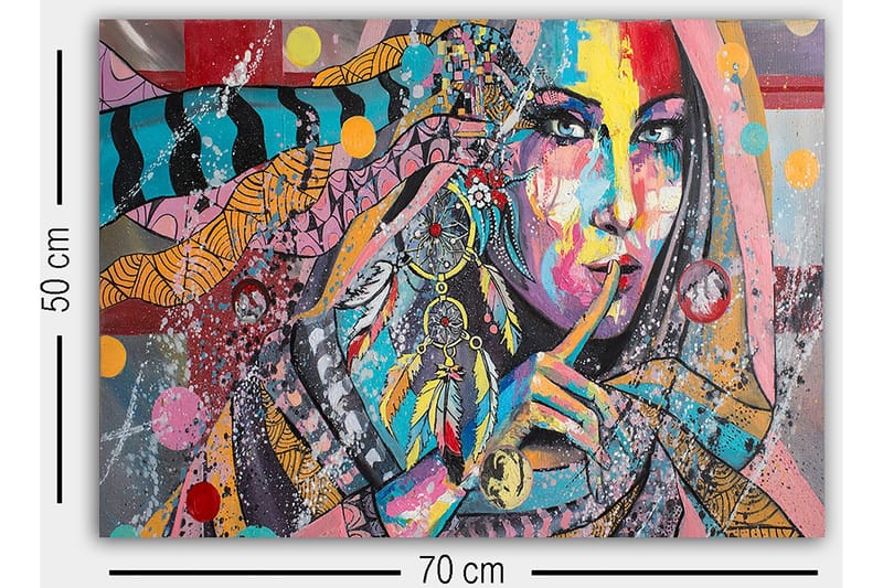 Dekorativ Canvastavla 50x70 cm - Flerfärgad - Inredning & dekor - Tavlor & konst - Canvastavla