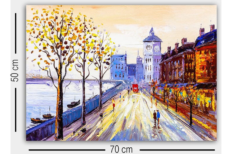 Dekorativ Canvastavla 50x70 cm - Flerfärgad - Inredning & dekor - Tavlor & konst - Canvastavla