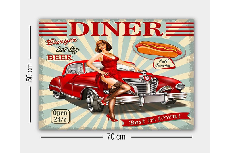 Dekorativ Canvastavla 50x70 cm - Flerfärgad - Inredning & dekor - Tavlor & konst - Canvastavla