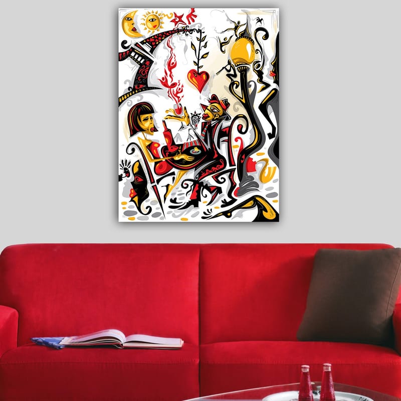 DEKORATIV CANVASTAVLA 70x100 cm Flerfärgad - Inredning & dekor - Tavlor & konst - Canvastavla