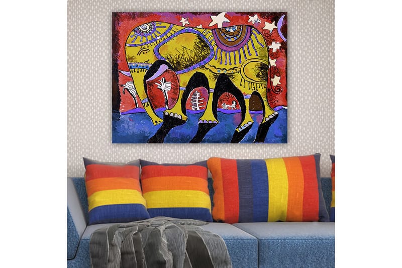 DEKORATIV CANVASTAVLA 70x100 cm Flerfärgad