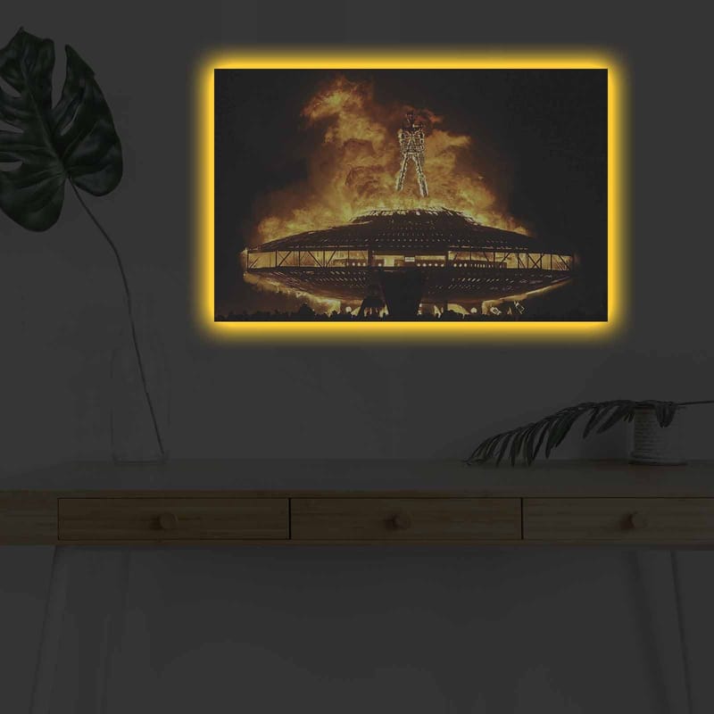 Dekorativ Canvastavla med LED 45x70 cm - Flerfärgad - Inredning & dekor - Tavlor & konst - Canvastavla