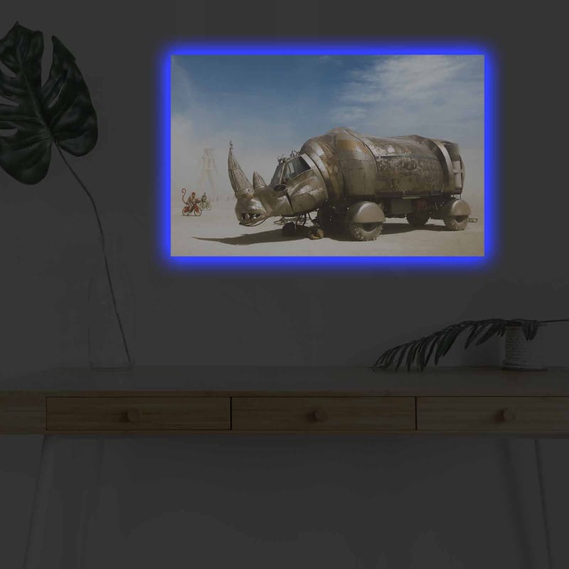 DEKORATIV CANVASTAVLA med LED 45x70 cm Flerfärgad - Inredning & dekor - Tavlor & konst - Canvastavla