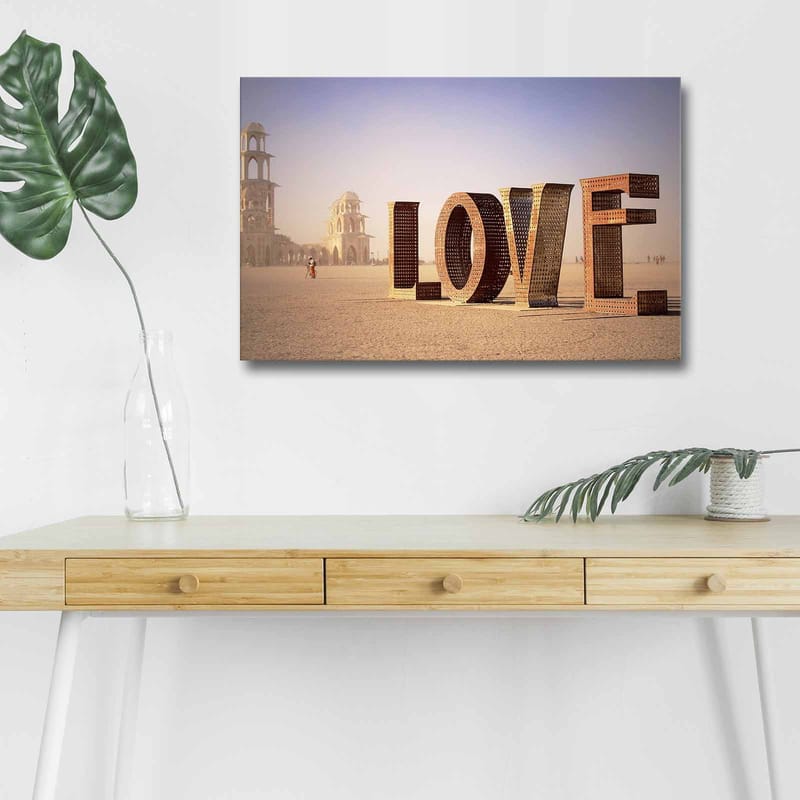 DEKORATIV CANVASTAVLA med LED 45x70 cm Flerfärgad - Inredning & dekor - Tavlor & konst - Canvastavla