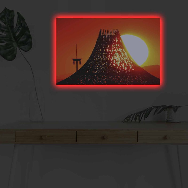 DEKORATIV CANVASTAVLA med LED 45x70 cm Flerfärgad - Inredning & dekor - Tavlor & konst - Canvastavla