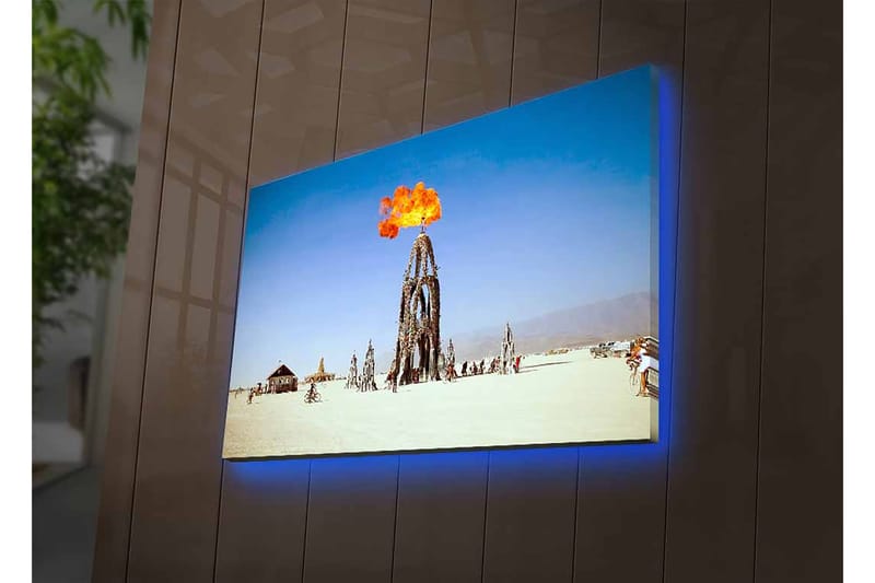 Dekorativ Canvastavla med LED 45x70 cm - Flerfärgad - Inredning & dekor - Tavlor & konst - Canvastavla