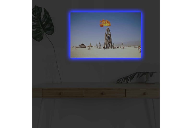Dekorativ Canvastavla med LED 45x70 cm - Flerfärgad - Inredning & dekor - Tavlor & konst - Canvastavla