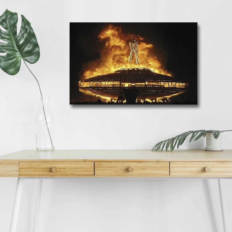 Dekorativ Canvastavla med LED 45x70 cm, Flerfärgad