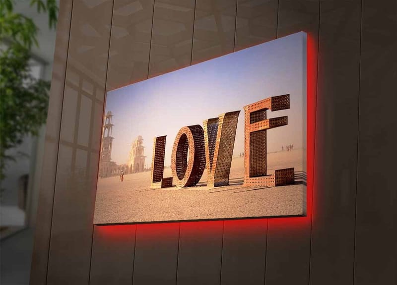 Dekorativ Canvastavla med LED 45x70 cm - Flerfärgad - Inredning & dekor - Tavlor & konst - Canvastavla