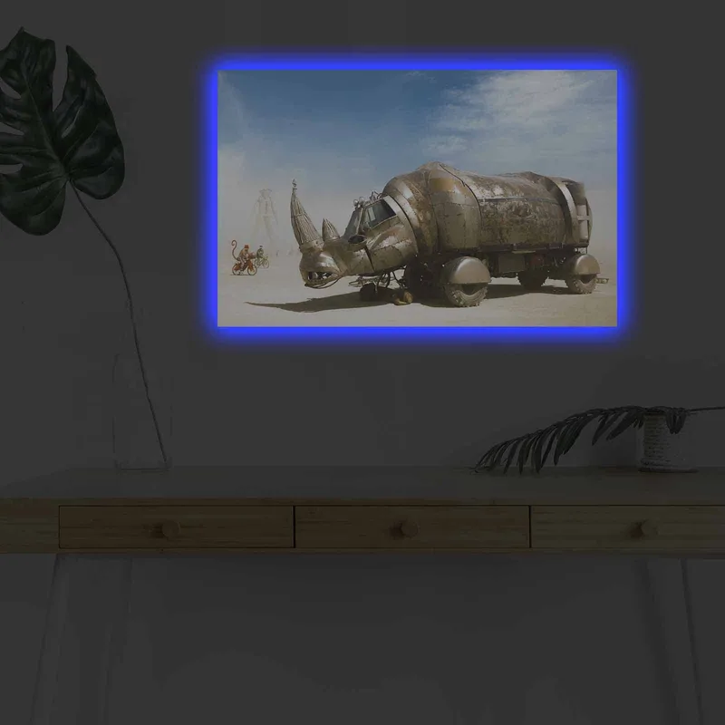 Dekorativ Canvastavla med LED 45x70 cm - Flerfärgad - Inredning & dekor - Tavlor & konst - Canvastavla