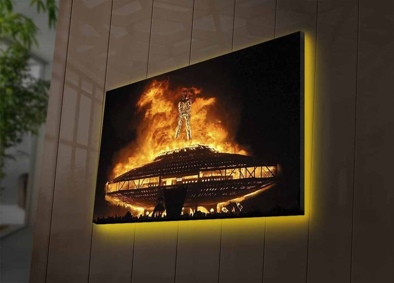 Dekorativ Canvastavla med LED 45x70 cm - Flerfärgad - Inredning & dekor - Tavlor & konst - Canvastavla