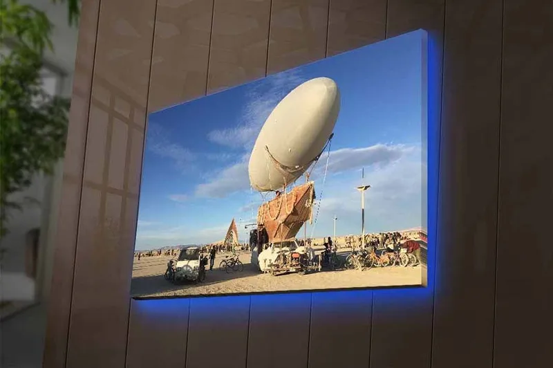 Dekorativ Canvastavla med LED 45x70 cm, Flerfärgad