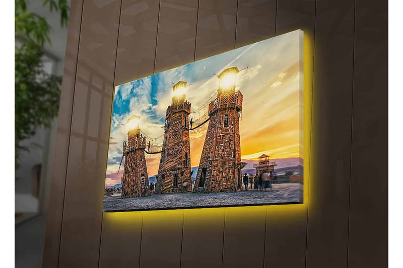 Dekorativ Canvastavla med LED 45x70 cm - Flerfärgad - Inredning & dekor - Tavlor & konst - Canvastavla