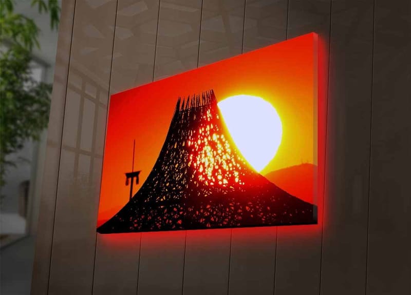 Dekorativ Canvastavla med LED 45x70 cm - Flerfärgad - Inredning & dekor - Tavlor & konst - Canvastavla