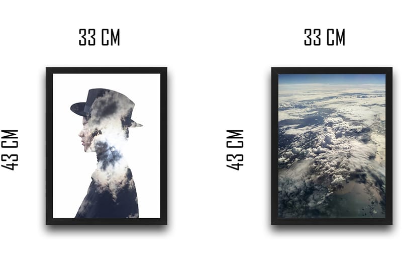DEKORATIV INRAMAD målning 2-Delar 30x40 Flerfärgad - Inredning & dekor - Tavlor & konst - Canvastavla