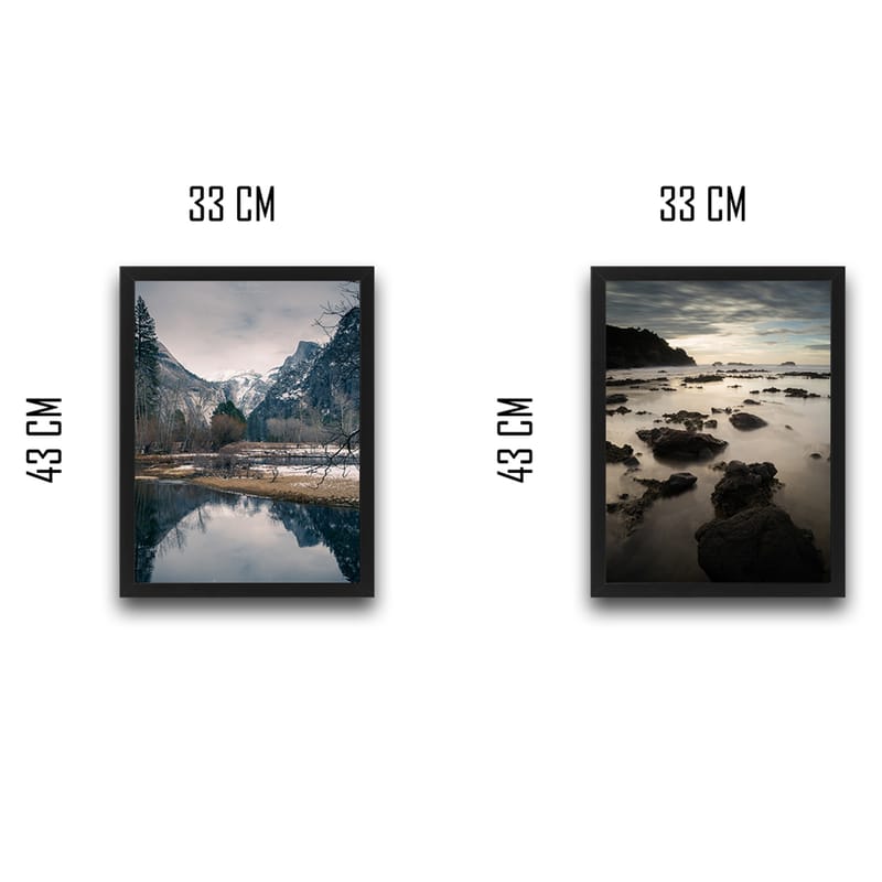 DEKORATIV INRAMAD målning 2-Delar 30x40 Flerfärgad - Inredning & dekor - Tavlor & konst - Canvastavla