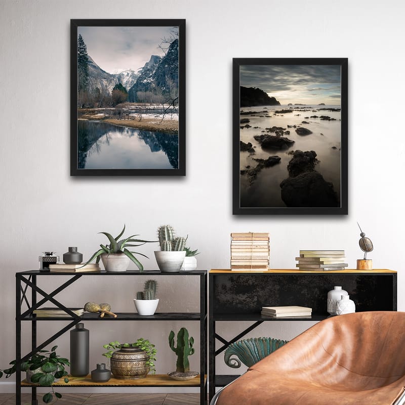 DEKORATIV INRAMAD målning 2-Delar 30x40 Flerfärgad - Inredning & dekor - Tavlor & konst - Canvastavla