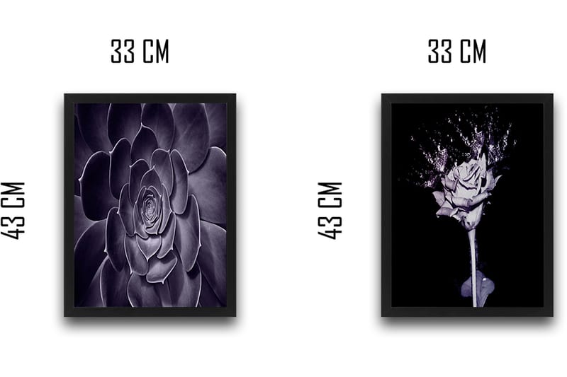 DEKORATIV INRAMAD målning 2-Delar 30x40 Flerfärgad - Inredning & dekor - Tavlor & konst - Canvastavla