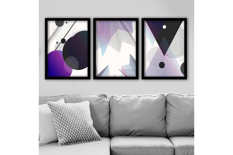 DEKORATIV INRAMAD målning 3-Delar 35x45 - Inredning & dekor - Tavlor & konst - Canvastavla