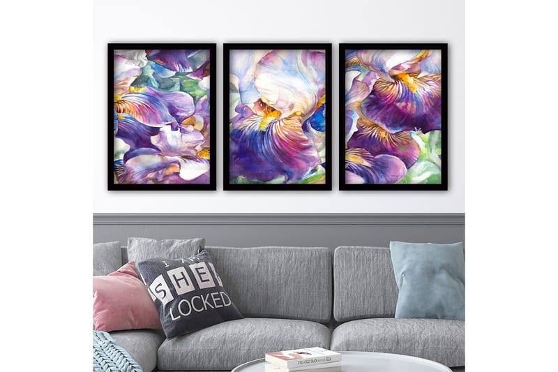 DEKORATIV INRAMAD målning 3-Delar 35x45 - Inredning & dekor - Tavlor & konst - Canvastavla