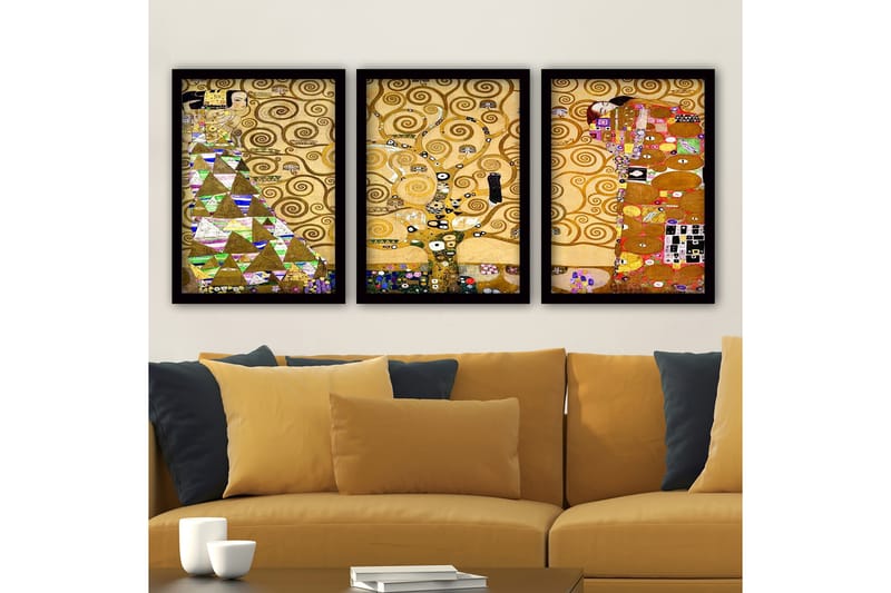 DEKORATIV INRAMAD målning 3-Delar 35x45 - Inredning & dekor - Tavlor & konst - Canvastavla