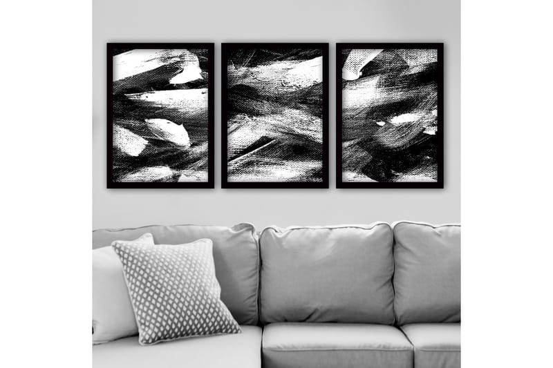 DEKORATIV INRAMAD målning 3-Delar 35x45 - Inredning & dekor - Tavlor & konst - Canvastavla