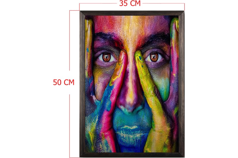DEKORATIV INRAMAD målning 35x50 cm - Inredning & dekor - Tavlor & konst - Canvastavla