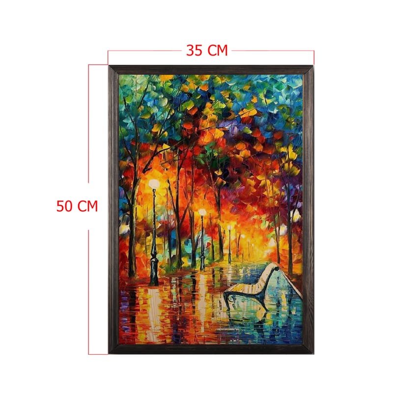 DEKORATIV INRAMAD målning 35x50 cm - Inredning & dekor - Tavlor & konst - Canvastavla