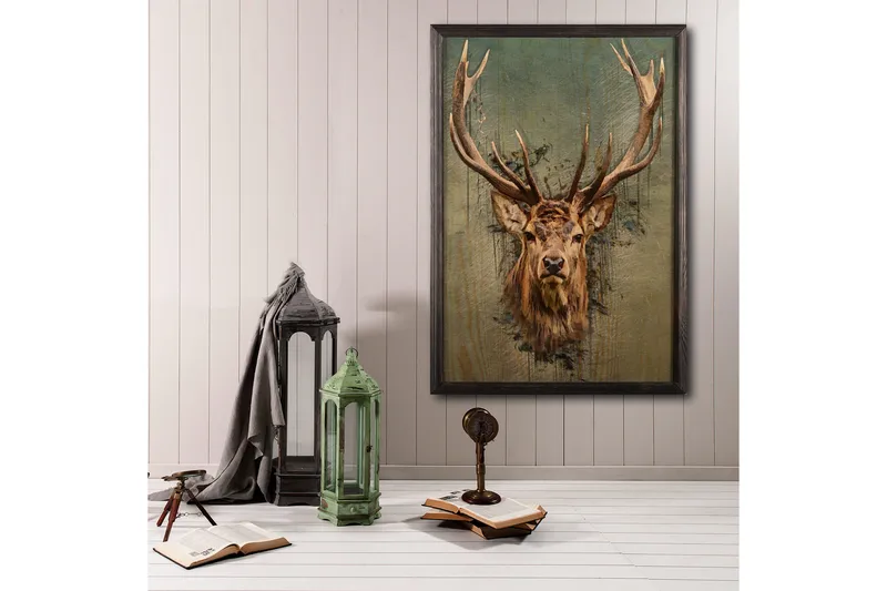 Dekorativ inramad målning  50x70 cm - Flerfärgad - Inredning & dekor - Tavlor & konst - Canvastavla