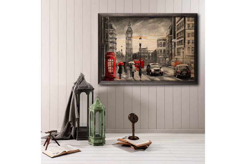 DEKORATIV INRAMAD målning 50x70 cm - Inredning & dekor - Tavlor & konst - Canvastavla