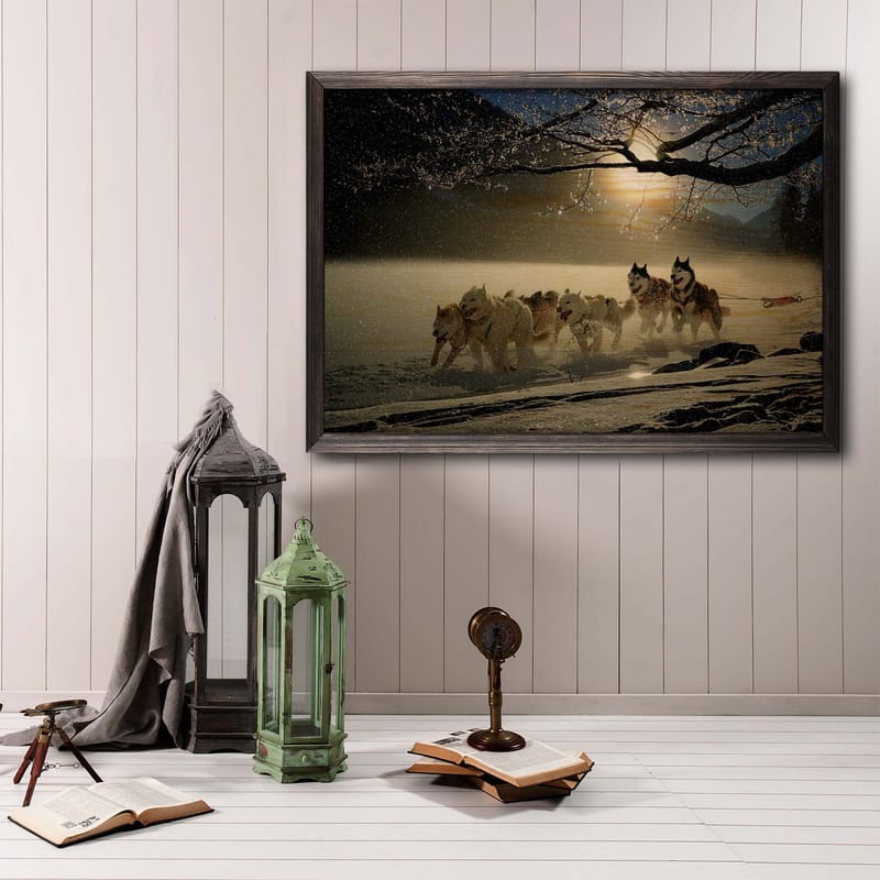 DEKORATIV INRAMAD målning 50x70 cm - Inredning & dekor - Tavlor & konst - Canvastavla