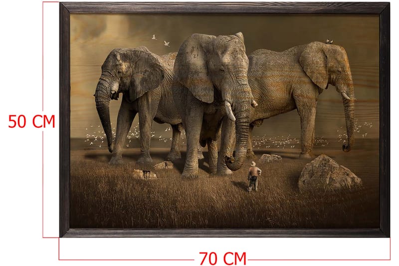 DEKORATIV INRAMAD målning 50x70 cm - Inredning & dekor - Tavlor & konst - Canvastavla