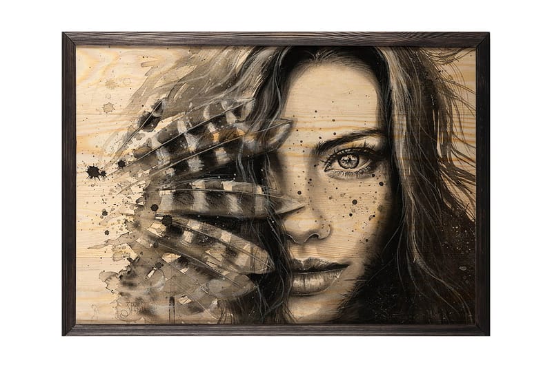 DEKORATIV INRAMAD målning 50x70 cm - Inredning & dekor - Tavlor & konst - Canvastavla