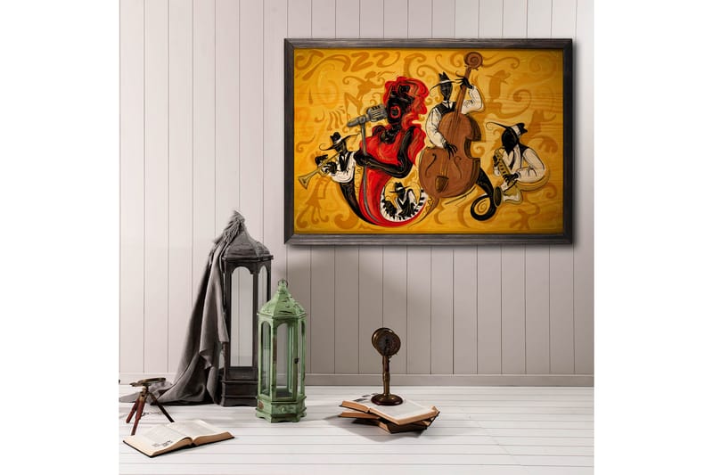 DEKORATIV INRAMAD målning 50x70 cm - Inredning & dekor - Tavlor & konst - Canvastavla