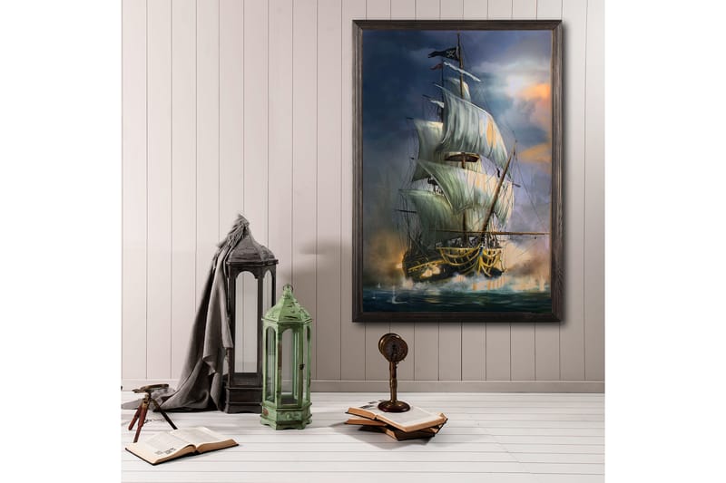 DEKORATIV INRAMAD målning 50x70 cm - Inredning & dekor - Tavlor & konst - Canvastavla